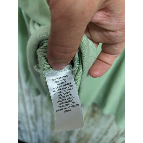 a.n.a Cozy Off the Shoulder Long Sleeve Sweater Green Top Women's 3X NWT - Picture 9 of 11